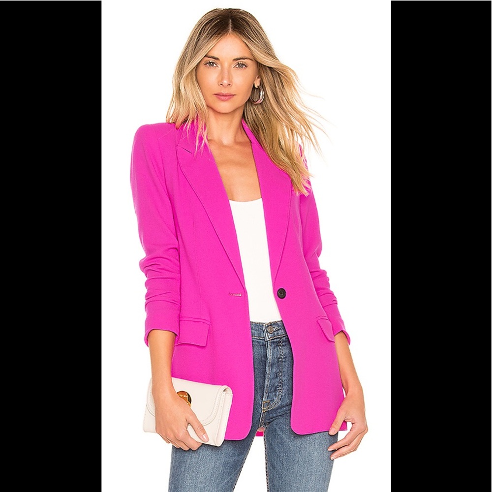 NWT Smythe Hot Pink Tailored Blazer Size 2 $695